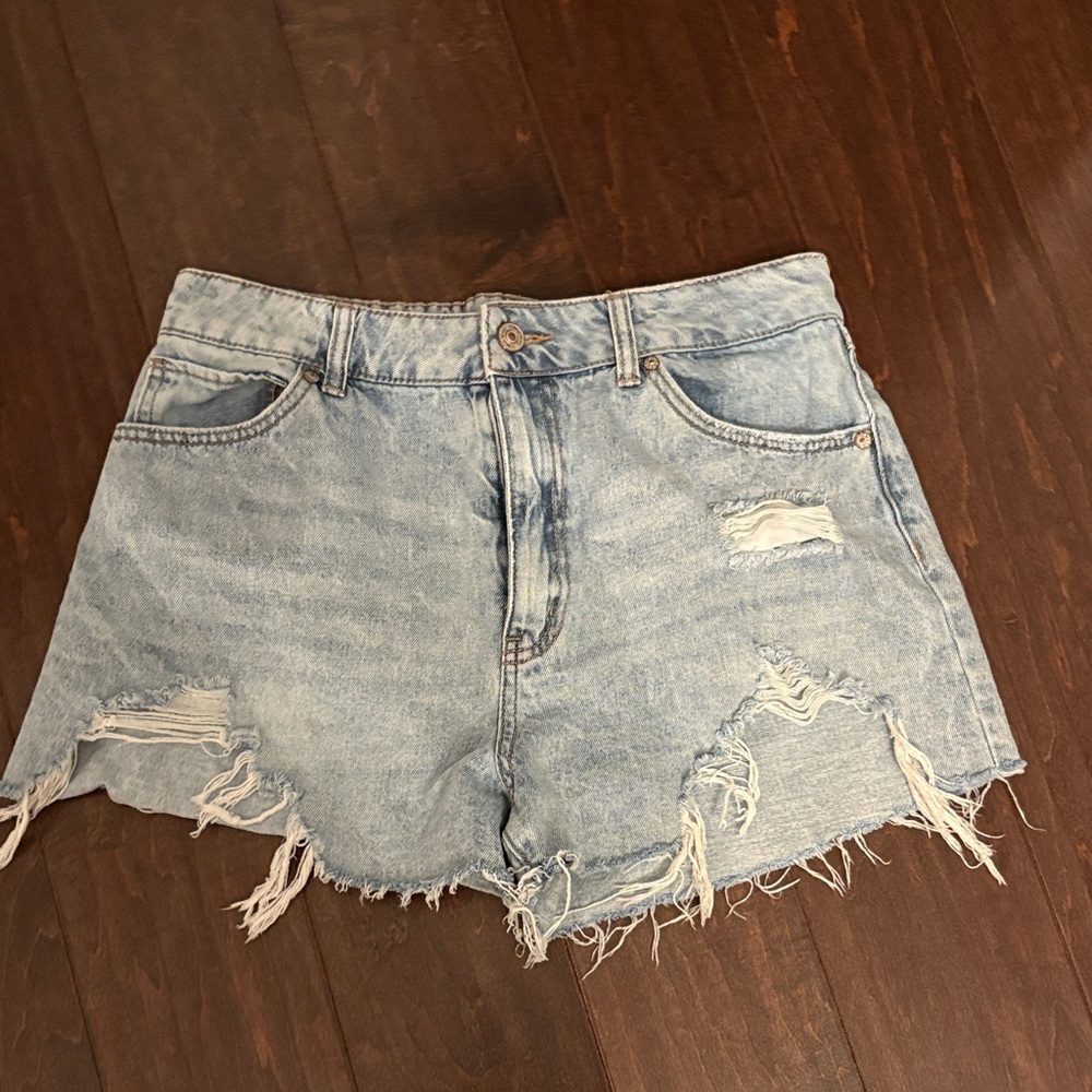 Rewash Light Blue Distressed Jean Shorts